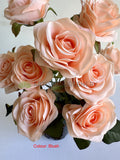 SP0110 Silk Blush / Pink Colour Rose Bunch 43cm Rose Posie | ARTISTIC GREENERY