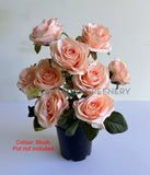 SP0110 Silk Blush / Pink Colour Rose Bunch 43cm Rose Posie | ARTISTIC GREENERY