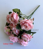 SP0110 Silk Blush / Pink Colour Rose Bunch 43cm Rose Posie | ARTISTIC GREENERY