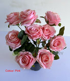 SP0110 Silk Blush / Pink Colour Rose Bunch 43cm Rose Posie | ARTISTIC GREENERY