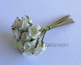 SP0319WHI Deluxe Rose Bunch 28cm White Rose Posy| ARTISTIC GREENERY