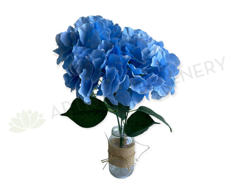 SP0340BLUE Artificial Blue Hydrangea Bunch 44cm | ARTISTIC GREENERY