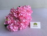 SP0446 Silk Pink Hydrangea Bunch 48cm Pink | ARTISTIC GREENERY