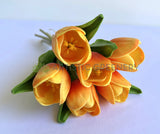 SP0471 Real Touch Artificial Tulip Bunch 30cm Orange 6 flowers | ARTISTIC GREENERY