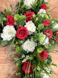 Red & White Floral Cross 40cm / 65cm / 90cm (SYM0062) | ARTISTIC GREENERY