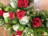 Red & White Floral Cross 40cm / 65cm / 90cm (SYM0062) | ARTISTIC GREENERY