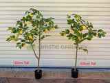 T0190 Artificial Fake Lemon Tree 105 / 120cm | ARTISTIC GREENERY Fake plastic fruits AUS