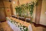 For Hire - White & Pink Bridal Table Centrepiece 200cm (Code: HI0008)