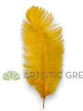 ACC0044L Ostrich Feather 45-55cm Red / Gold for craft Melbourne Cup fascinators | ARTISTIC GREENERY