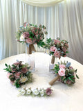 Round Bouquet - Pink & White - Nicola H