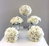 Round Bouquet - White (All Real Touch) - Theodora M