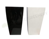 Tapered Fiberglass Planter (Code: FG55018-60) Black / White Artistic Greenery
