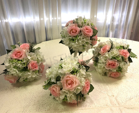 Round Bouquet - Pink & White - A-Lian-Zar