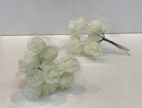 ACC0092 Small Foam Flowers (for craft project & hair accessories) 6 Colours