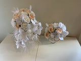 Teardrop Bouquet - White & Apricot - Aferdita N | ARTISTIC GREENERY