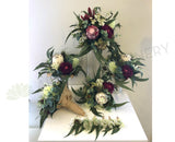 Round / Natural Bouquet - Maroon & Burgundy Native Flowers - Ashleah