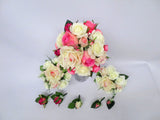 Round Bouquet - Hot Pink & White - Bonnie A