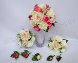 Round Bouquet - Hot Pink & White - Bonnie A