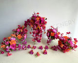 Teardrop Bouquet - Bright Pink & Orange - Brooke S | ARTISTIC GREENERY