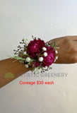 Artificial Flowers Corsage & Buttonhole - Pink Chrysanthemum - CB0039 - $53/set | ARTISTIC GREENERY