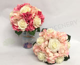 Round Bouquet - Pink & White - Carina B