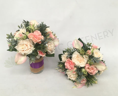 Round Bouquet - Pink & White - Cecilia