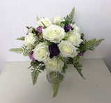 Round Bouquet - Purple & White - Dawt