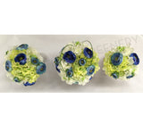 Round Bouquet - Bue Lime White - Emma