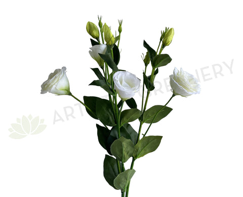 F0087L Artificial Lisianthus Spray 76cm White | ARTISTIC GREENERY