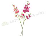F0089NEW Small Phalaenopsis Orchid Spray Real Touch 70cm Dark Pink / Light Pink