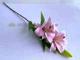 F0138L Faux Oriental Lily Spray (Real Touch) 74cm Light Pink | ARTISTIC GREENERY