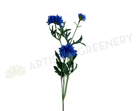 F0153 Silk Corn Flower Spray 71cm Blue | ARTISTIC GREENERY