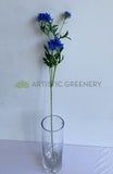 F0153 Silk Corn Flower Spray 71cm Blue | ARTISTIC GREENERY