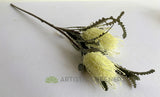 F0218-2 Artificial Doubled Banksia Stem 80cm White / Orange | ARTISTIC GREENERY Perth Austrtalia