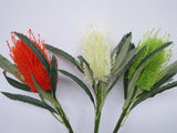 F0218 Banksia Stem 60cm Orange / White / Light Green / Cream