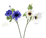 F0230N Anemone Spray 49cm Purple / White