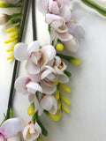 F0267 Freesia / Narcissus / Daffodil Spray 108cm Pink / White