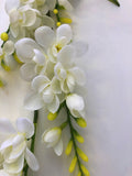 F0267 Freesia / Narcissus / Daffodil Spray 108cm Pink / White