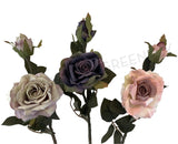 F0281 Rustic Style Rose 46cm Dusty Pink / Purple / Pink