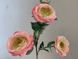 F0312 Silk Garden Rose Spray 93cm Pink | ARTISTIC GREENERY