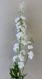 WHITE -  F0317 Artificial Delphinium Stem 86cm White / Orange | ARTISTIC GREENERY