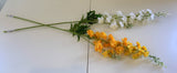 F0317 Artificial Delphinium Stem 86cm White / Orange | ARTISTIC GREENERY