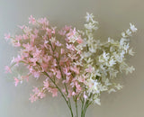 F0319 Silk Spring Flower Spray 116cm White / Light Pink | ARTISTIC GREENERY - budget silk flowers Perth WA Australia