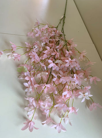 Light Pink - F0319 Silk Spring Flower Spray 116cm White / Light Pink | ARTISTIC GREENERY