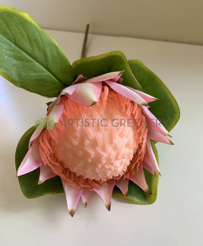 Pink - F0320 Silk King Protea Single Stem 65cm 3 Colours | ARTISTIC GREENERY