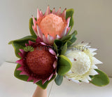 F0320 Silk King Protea Single Stem 65cm 3 Colours | ARTISTIC GREENERY