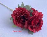 Red - F0321N Silk Peony Spray 72cm 5 Colours | ARTISTIC GREENERY