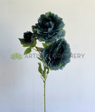 F0330 Silk Blue Peony Spray 69cm | ARTISTIC GREENERY