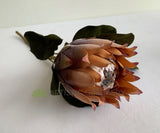 F0350 Silk King Protea 55cm Light Brown | ARTISTIC GREENERY