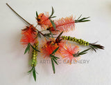 F0353 Artificial Bottle Brush / Callistemon 79cm Red | ARTISTIC GREENERY